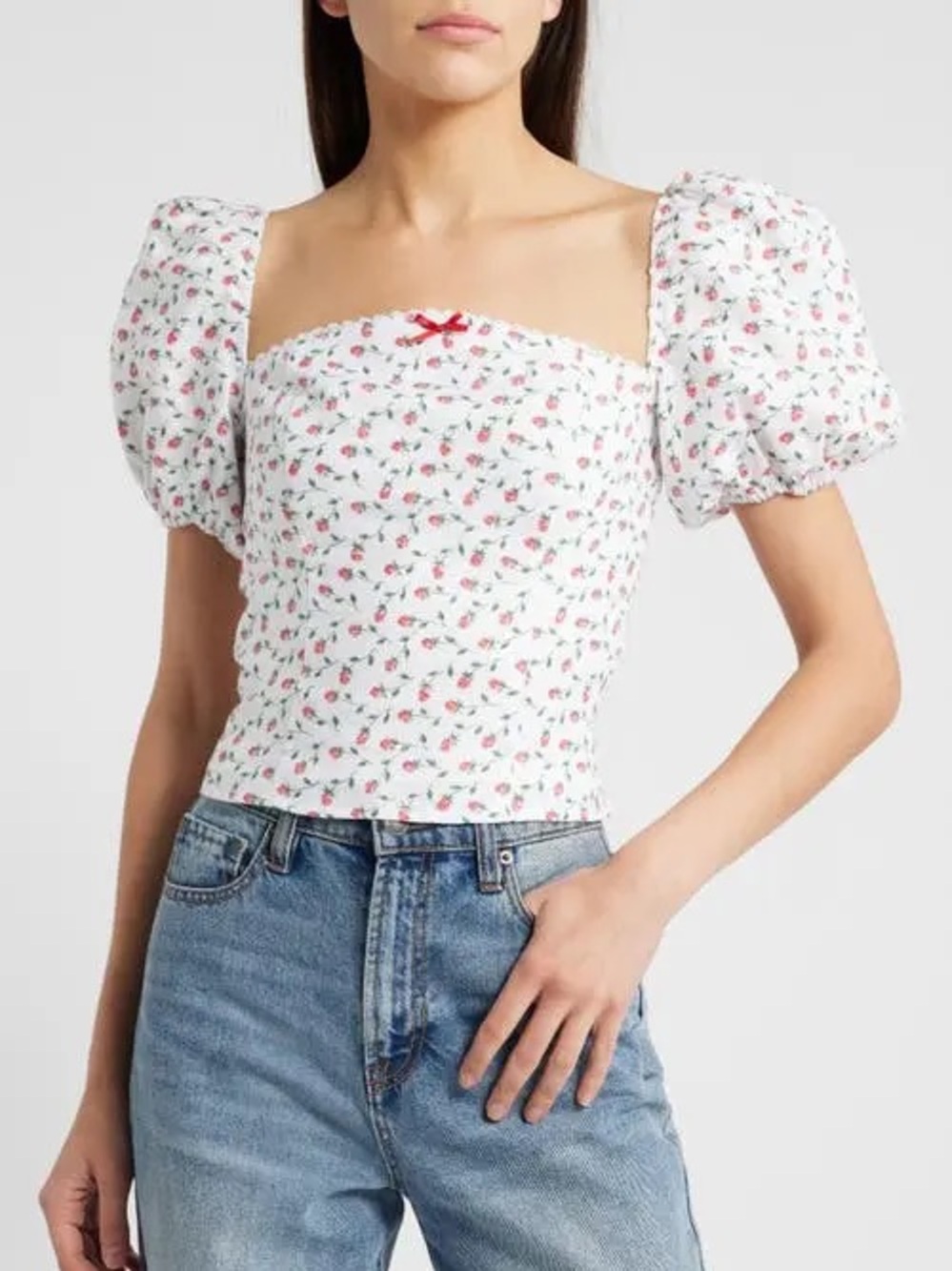 NWT Reformation Marella Puff Sleeve Linen Top